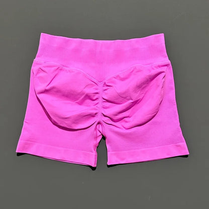 HISTELLO Gym Shorts 4.5" Women Fitness Sports Biker Shorts Low Waist Running Pants Workout Scrunch Butt Yoga Seamless Leggings