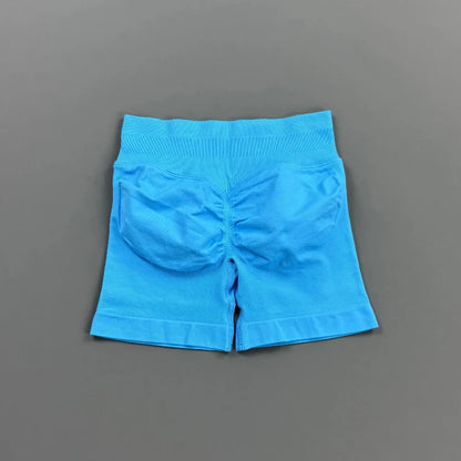 HISTELLO Gym Shorts 4.5" Women Fitness Sports Biker Shorts Low Waist Running Pants Workout Scrunch Butt Yoga Seamless Leggings