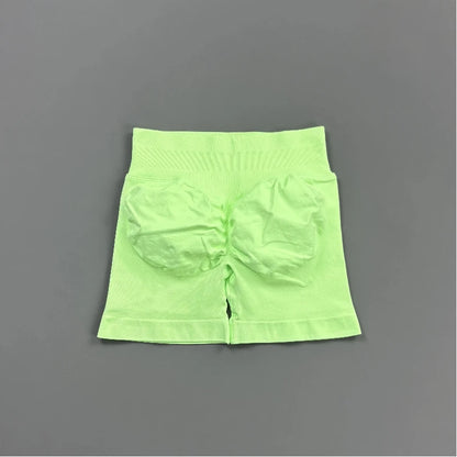 HISTELLO Gym Shorts 4.5" Women Fitness Sports Biker Shorts Low Waist Running Pants Workout Scrunch Butt Yoga Seamless Leggings