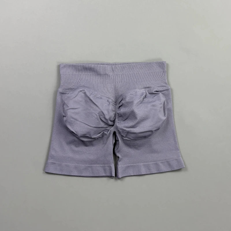 HISTELLO Gym Shorts 4.5" Women Fitness Sports Biker Shorts Low Waist Running Pants Workout Scrunch Butt Yoga Seamless Leggings