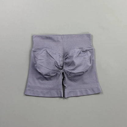 HISTELLO Gym Shorts 4.5" Women Fitness Sports Biker Shorts Low Waist Running Pants Workout Scrunch Butt Yoga Seamless Leggings
